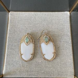 Kendra Scott white drop earring